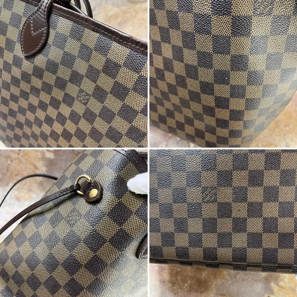 Louis Vuitton Neverfull MM Tote Bag Damier Brown Shoulder Bag - Picture 8 of 12